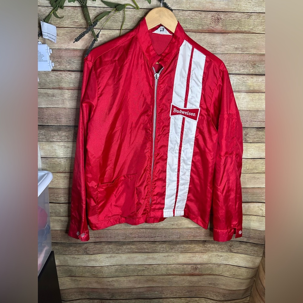 VINTAGE 1960’s Budweiser Swingster Windbreaker Jacket Men’s Size Large